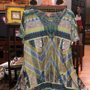 Beautiful colorful tunic blouse